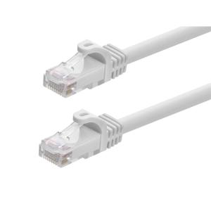 Monoprice Cat6 50ft Black Patch Cable UTP 24AWG 550MHz Pure Bare Copper Snagless RJ45 Flexboot Series Ethernet Cable- Pack of 1(White)