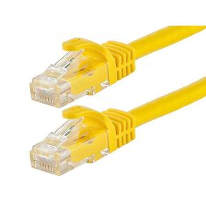 Monoprice Cat6 50ft Black Patch Cable UTP 24AWG 550MHz Pure Bare Copper Snagless RJ45 Flexboot Series Ethernet Cable- Pack of 1(Yellow)