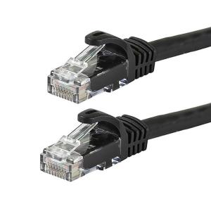 Monoprice Cat6 50ft Black Patch Cable UTP 24AWG 550MHz Pure Bare Copper Snagless RJ45 Flexboot Series Ethernet Cable- Pack of 1(black)