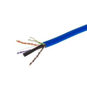 Monoprice Cat6 Ethernet Bulk Cable – Solid, 550Mhz, UTP, CMP, TAA, Plenum, Pure Bare Copper Wire, 23AWG, No Logo, Pull Box, 1000 Feet, Blue(Blue)