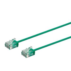 Monoprice Cat6 Ethernet Patch Cable – Snagless, 550MHz, UTP, 32AWG, 1 Feet, White – Micro SlimRun Series(Green)