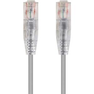 Monoprice Cat6 Ethernet Patch Cable – Snagless, Stranded, 550MHz, UTP, CMR Rated, 28AWG, 30 Feet, White – SlimRun Series(Gray)