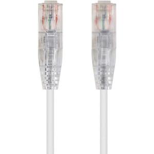 Monoprice Cat6 Ethernet Patch Cable – Snagless, Stranded, 550MHz, UTP, CMR Rated, 28AWG, 30 Feet, White – SlimRun Series(White)