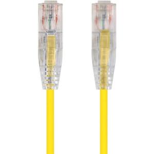 Monoprice Cat6 Ethernet Patch Cable – Snagless, Stranded, 550MHz, UTP, CMR Rated, 28AWG, 30 Feet, White – SlimRun Series(Yellow)