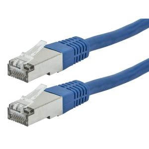 Monoprice Cat6A 6in Blue Patch Cable Double Shielded (S/FTP) 26AWG 10G Pure Bare Copper Molded RJ45 Entegrade Series Ethernet Cable(14 Feet)