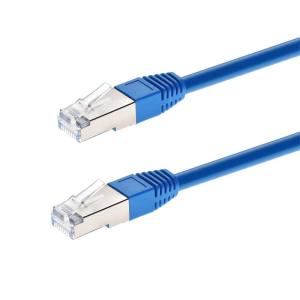 Monoprice Cat6A 6in Blue Patch Cable Double Shielded (S/FTP) 26AWG 10G Pure Bare Copper Molded RJ45 Entegrade Series Ethernet Cable(5 Feet)