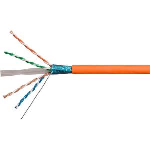 Monoprice Cat6A Ethernet Bulk Cable – Network Internet Cord – Solid, 550Mhz, FTP, CMR, Riser Rated, Pure Bare Copper Wire, 10G, 23AWG, No Logo, 1000ft, White(Orange)