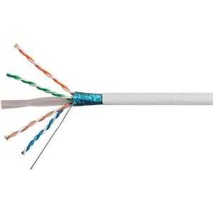 Monoprice Cat6A Ethernet Bulk Cable – Network Internet Cord – Solid, 550Mhz, FTP, CMR, Riser Rated, Pure Bare Copper Wire, 10G, 23AWG, No Logo, 1000ft, White(White)