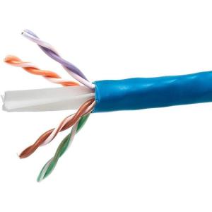 Monoprice Cat6A Ethernet Bulk Cable – Solid, 550Mhz, 10G, UTP, CMR, 23AWG, Pure Bare Copper Wire, No Logo, 1000 Feet, Blue(Blue)