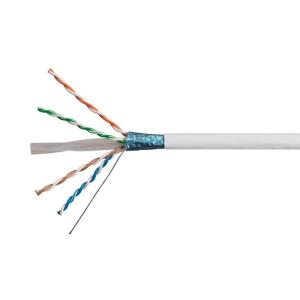 Monoprice Cat6A Ethernet Bulk Cable – Solid, 550Mhz, F/UTP, CMR, Riser Rated, Pure Bare Copper Wire, 10G, 23AWG, No Logo (UL) (TAA) 500 Feet, Black(White)