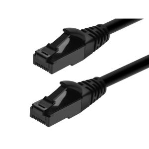 Monoprice Cat6A Flexible TPE Patch Cable – 100 Feet – Black | UTP, 24AWG, 500MHz, Pure Bare Copper, Snagless RJ45, Ethernet Cable – Flex Series(1 Feet)