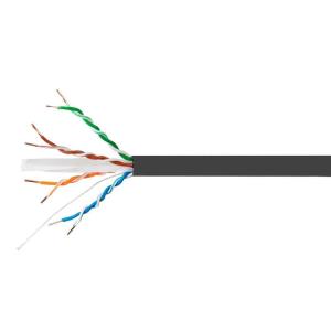 Monoprice Cat6A Plus Bulk Ethernet Network Cable – Pure Bare Copper, 650MHz, UTP, Solid, Riser-Rated (CMR), Flame-Retardant, Spool in The Box, 23AWG, 10G, 1000 Feet, Black(Black)