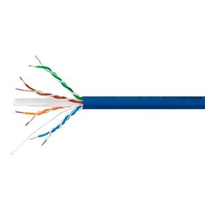 Monoprice Cat6A Plus Bulk Ethernet Network Cable – Pure Bare Copper, 650MHz, UTP, Solid, Riser-Rated (CMR), Flame-Retardant, Spool in The Box, 23AWG, 10G, 1000 Feet, Black(Blue)