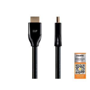 Monoprice Certified Premium HDMI Cable – 4K@60Hz, HDR, 18Gbps, YUV 4:4:4, Dual Video Stream, Compatible with DVD Player, 28AWG, 6 Feet, Black(1 Count (Pack of 1))
