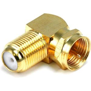 Monoprice F Type Right Angle Female to Male Adapter, Gold Plated(Single PCS)