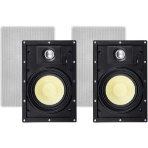 Monoprice Fiber In-Wall Speaker – 10 Inch, 300W Subwoofer, Easy Installation And Paintable Grill – Caliber Series(Snap Lock)