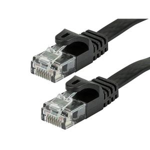 Monoprice Flexboot Cat6 Ethernet Patch Cable – Snagless RJ45, Flat, 550MHz, UTP, Pure Bare Copper Wire, 30AWG, 10 ft, White(Black)