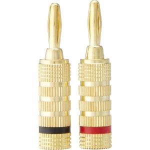 Monoprice Gold Plated Speaker Banana Plugs – 5 Pairs – Closed Screw Type, For Speaker Wire, Home Theater, Wall Plates And More(12 Pairs)