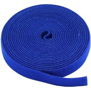 Monoprice Hook and Loop Fastening Tape – 5 Yards Per Roll, 0.75in, White(Blue)