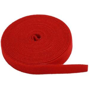 Monoprice Hook and Loop Fastening Tape – 5 Yards Per Roll, 0.75in, White(Red)