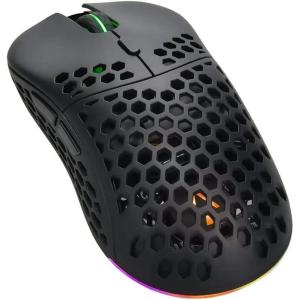 Monoprice Hyper-K Wireless Ultralight Gaming Mouse – PixArt Optical Sensor, Offers 6 Programmable DPI Settings – Dark Matter