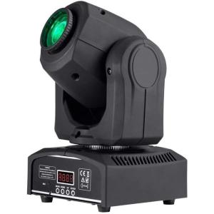 Monoprice LED Spot Moving Head Stage Light – 7 Colors and Gobos Patterns, 30-Watt, 9-Channel and 12-Channel DMX Control Modes – Stage Right Series