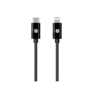 Monoprice Lightning to USB-C Charging Cable – Apple MFi Certified, 1.5 Feet, Black – Essential Series(Black  Gold)