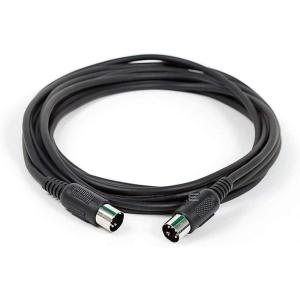 Monoprice MIDI Cable – 5 Pin DIN Connectors, Shielded, Molded Connector Shells, 28 AWG, 10 Feet, Black(15 Feet)