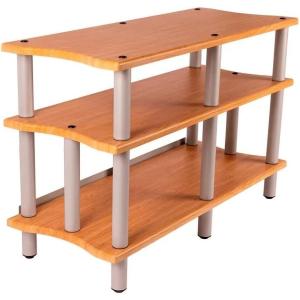 Monoprice Monolith Double-Wide XL 3-Tier AV Stand – 300 lbs Weight Capacity Per Shelf, Organize and Display Your AV Components, Home Theater or Entertainment System, Maple(Maple)