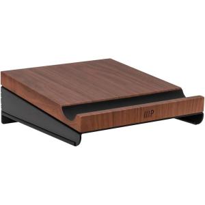 Monoprice On-Wall Bike Storage Mount and Display Rack with Open Walnut Top Shelf, Compact Sturdy Design Bike Storage, Bicycle Hanger