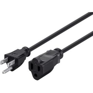 Monoprice Power Extension Cord – 3 Prong, 13 Amp, 1625 Volt, (NEMA 5-15P to NEMA 5-15R), 2 Feet, 16AWG, Black(2 Feet)