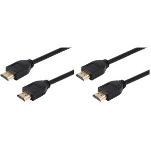 Monoprice Premium High Speed HDMI Cable – 4K@60Hz, HDR, 18Gbps, YCbCr 4:4:4, OD 0.22in, CL2, 30AWG, 10 Feet, Black – Commercial Series(1 Count (Pack of 2))