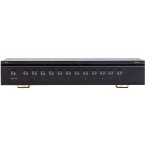 Monoprice SS-Pro 12 High Power Dual Source 300 Watt Peak 12 Pair Impedance Matching Speaker Selector (139067), Black