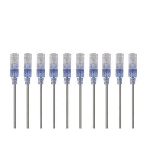 Monoprice SlimRun Cat6A Ethernet Patch Cable – Snagless RJ45 Stranded 550Mhz UTP Pure Bare Copper Wire 10G 30AWG 7ft Black 1-Pack(Gray)