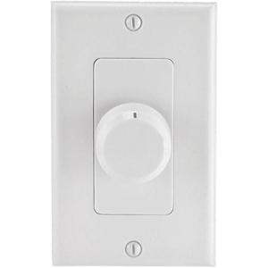 Monoprice Speaker Volume Controller – Rotary Type, 100 Watts Per Channel, 4-16 Ohms, Single Gang, White(100W)