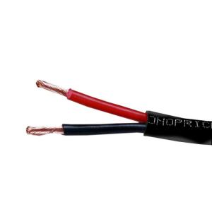 Monoprice Speaker Wire – CL2 Rated, 2-Conductor, 14AWG, PVC Jacket Material, 99.9% Oxygen-Free Pure Bare Copper, 500 Feet, White(Black)