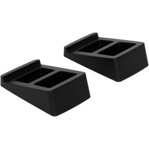 Monoprice Tilted Wedge Desktop Speaker Stands (Pair) for Small Sized Speakers, Anti-Vibration, 15 Degrees of Tilt, for Bookshelf Speakers and Studio Monitors