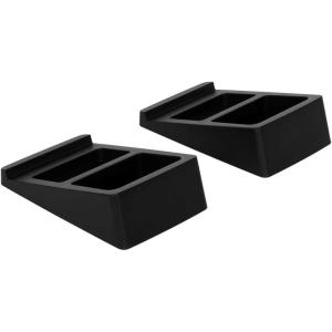 Monoprice Tilted Wedge Desktop Speaker Stands for Medium Sized Speakers, Speaker Riser, Anti-Vibration, 15 Degrees of Tilt, Pair, for Bookshelf Speakers and Studio Monitors, Black