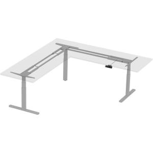 Monoprice Triple Motor Height Adjustable Sit-Stand Corner Desk Frame – 3 Leg Corner, L Shaped Table Base, Programmable Memory Settings, Lift Up to 265 Pounds, Black – Workstream Collection(Grey)