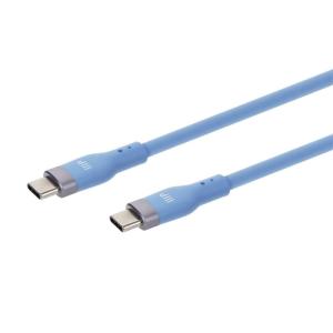 Monoprice USB 2.0 USB-C to USB-C Silicone Cable 6ft Blue