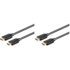 Monoprice Ultra 8K Premium High Speed HDMI Cable – 8 Feet – Black | 48Gbps, 8K@60Hz, Dynamic HDR, eARC – DynamicView Series, 1 Count (Pack of 1)(1 Count (Pack of 2))