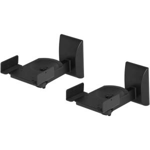 Monoprice Universal Bookshelf Speaker Wall Mount Brackets, Swivel, Tilt, Dual Side Clamping, Large Bookshelf/Surround Sound Speakers up to 55 lbs., Pair