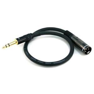 Monoprice XLR Male to 1/4-Inch TRS Male Cable – Gold Plated, High Fidelity and Eliminate Noise in the Recording Studio and On Stage, 16AWG, 6 Feet, Black, 6Ft(1.5ft)