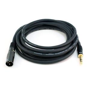 Monoprice XLR Male to 1/4-Inch TRS Male Cable – Gold Plated, High Fidelity and Eliminate Noise in the Recording Studio and On Stage, 16AWG, 6 Feet, Black, 6Ft(15Ft)