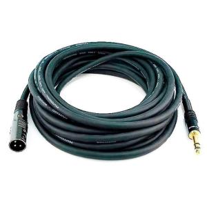 Monoprice XLR Male to 1/4-Inch TRS Male Cable – Gold Plated, High Fidelity and Eliminate Noise in the Recording Studio and On Stage, 16AWG, 6 Feet, Black, 6Ft(25ft)