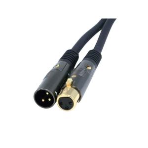 Monoprice XLR Male to XLR Female Cable – Gold Plated, 16AWG, 3 Feet, Black – Premier Series(1.5ft)