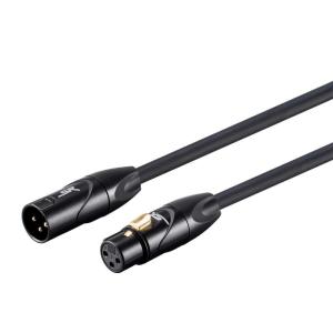 Monoprice XLR Male to XLR Female Cable – Microphone & Interconnect, Gold Plated, 16AWG, 6 Feet, Black – Stage Right Series(50ft)