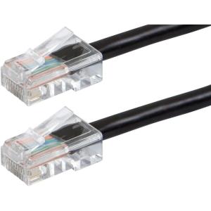 Monoprice ZerobootCat6 Ethernet Patch Cable – Network Internet Cord – RJ45, Stranded, 550Mhz, UTP, Pure Bare Copper Wire, 24AWG, 25ft, Black(Black)