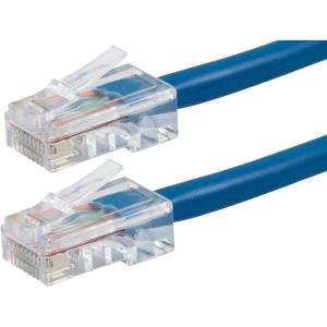Monoprice ZerobootCat6 Ethernet Patch Cable – Network Internet Cord – RJ45, Stranded, 550Mhz, UTP, Pure Bare Copper Wire, 24AWG, 25ft, Black(Blue)