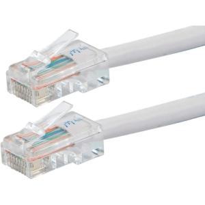 Monoprice ZerobootCat6 Ethernet Patch Cable – Network Internet Cord – RJ45, Stranded, 550Mhz, UTP, Pure Bare Copper Wire, 24AWG, 25ft, Black(White)